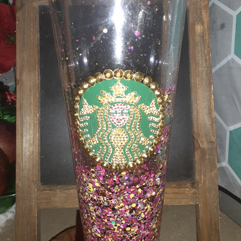 Venti Starbucks Snowglobe Tumbler